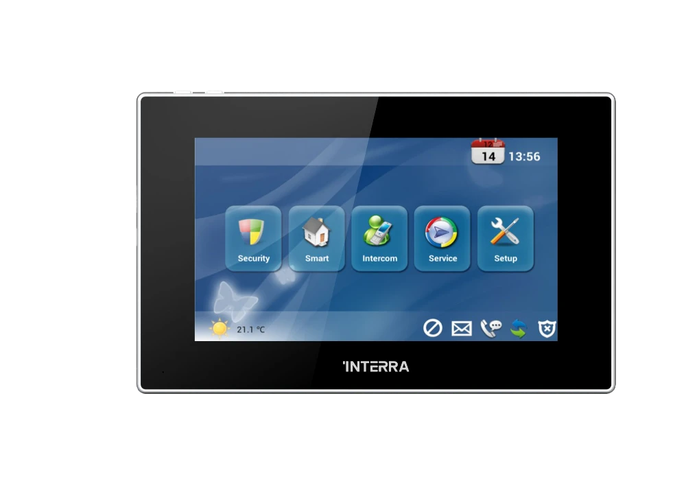 10.1" Linux Siyah Dokunmatik İç Mekan Monitörü - 12V DC / POE