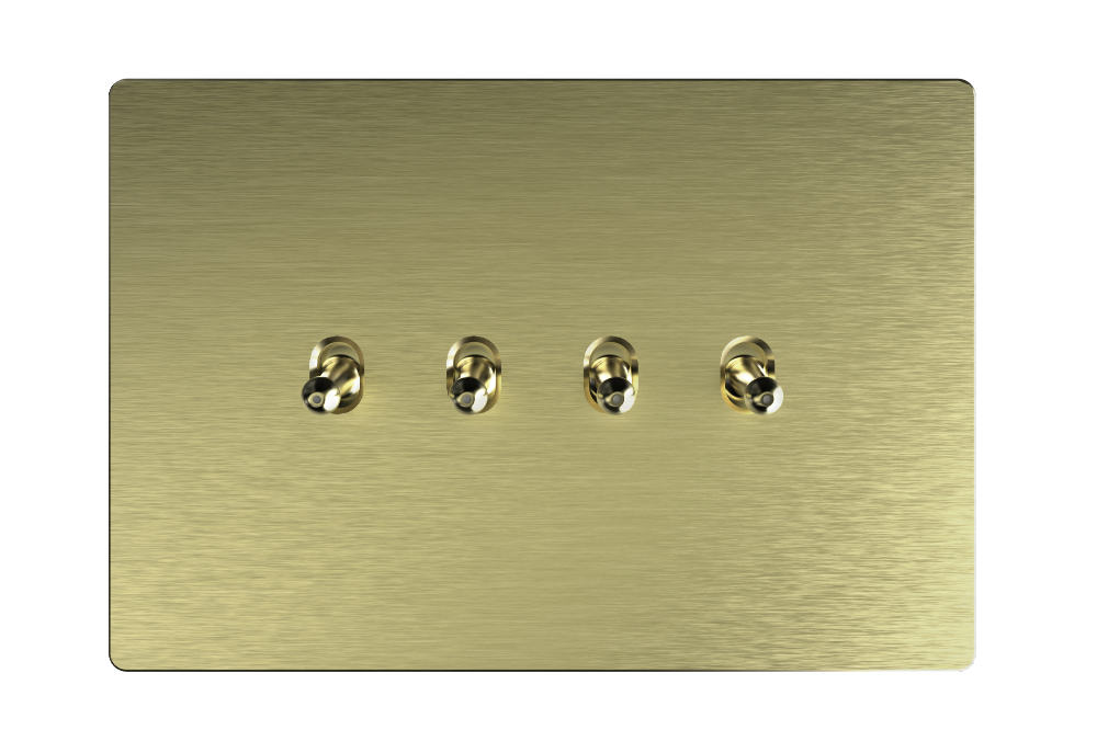 4M 4× Toggle Anahtar – Aluminium Gold