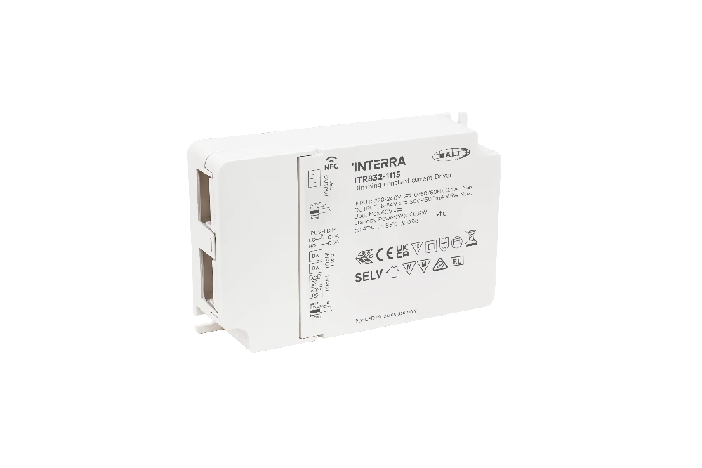 65W NFC Programlanabilir DALI-2 DT6 Constant Current LED Sürücü (500 - 1500 mA)