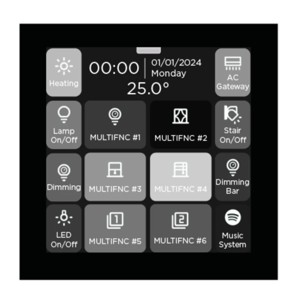 iX3 - 4" Secure KNX Dokunmatik Panel - Siyah