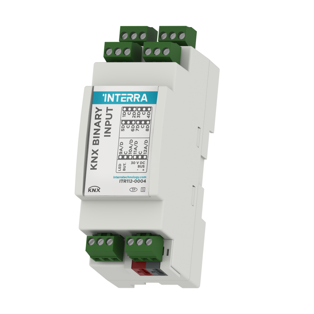 KNX 12 Ch Binary / Analog Input Module – 4 Thermostat
