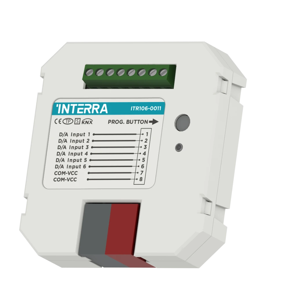 KNX 6 Ch Binary / Analog Input Modülü - 6 Termostatlı