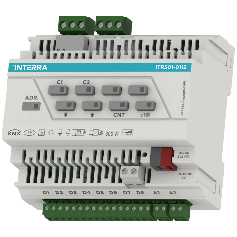 KNX Evrensel Dimmer Aktüatör - 2 Kanal (8 Dijital, 2 Analog Giriş, Ethernet)
